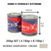 DEMP-X Perekat Extreme 200gr SET ( A 100gr + B 100gr ) , Warna : Cream (Putih Susu)